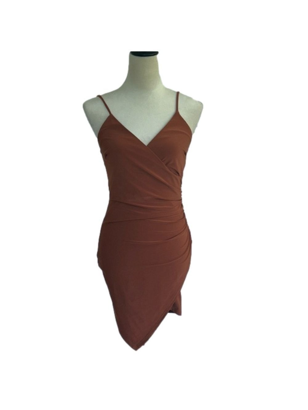 Windsor: Bodycon Dress in Cognac: Size S/M